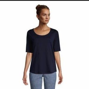 Land’s End elbow sleeve scoop tee XLT